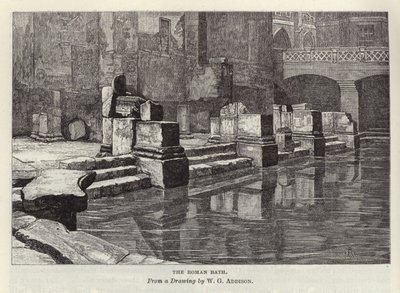 The Roman Bath in Bath by William Grylls Addison