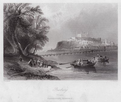 Presburg, Hungary (engraving) by William H. Bartlett