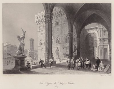 The Loggia di Lanzi, Florence, Italy by William H. Bartlett