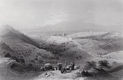 The Mount of Olives and Jerusalem, from the North East by William H. Bartlett