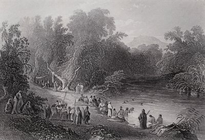 The River Jordan, Greek Bathing Place by William H. Bartlett
