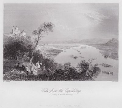 View from the Leopoldsberg, looking to Kloster Neuburg by William H. Bartlett
