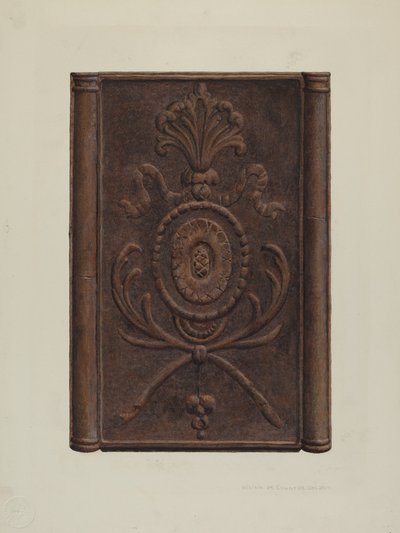 Pa. German Stove and Plate, c. 1939 by William H Edwards
