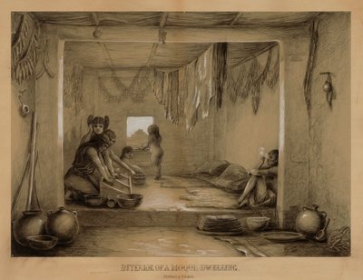 Interior of a Hopi Dwelling by William H. Jackson
