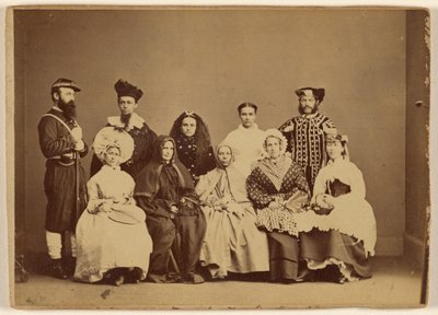 Masquerade Picture February 18th 1868 - Friendship Hall Phila. by William H. Rhoades