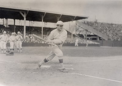 Mike Donlin, Pittsburgh Pirates outfielder, taking a practice swing by William H. Trefts Jr.