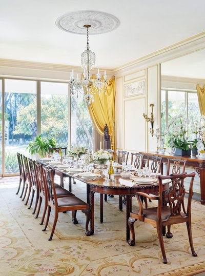 A Set of Four Yellow Silk Curtains, c.1960 by William Haines