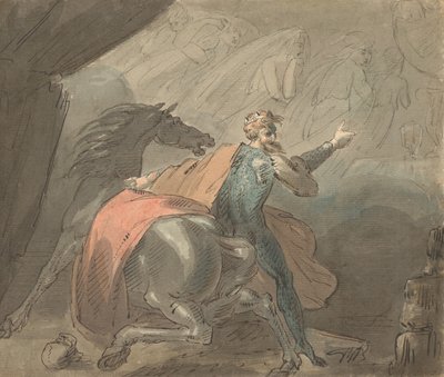 A King and a Horse with Ghostly Women by William Hamilton