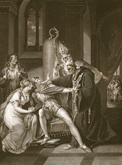 Edwy and Elgiva, engraved by Isaac Taylor, illustration from David Hume
