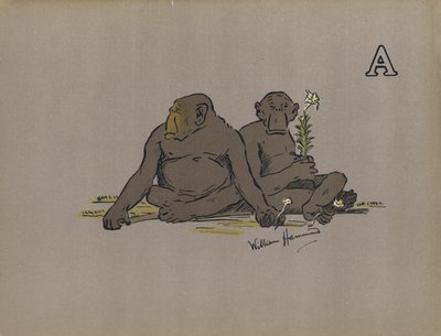 Letter A, Aesthetic Anthropoid Apes Adopting Abnormally Apathetic Attitudes by William Hammond