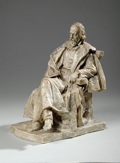 Maquette for Alfred, Lord Tennyson Seated at Trinity College, Cambridge by William Hamo Thornycroft