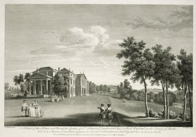 View of the House and Part of the Garden at West Wycombe, Buckinghamshire by William Hannan