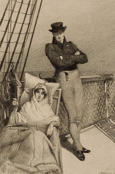 Untitled (couple on deck of ship) by William Harry Warren Bicknell