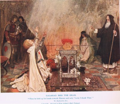 Galahad sees the Grail, illustration from 