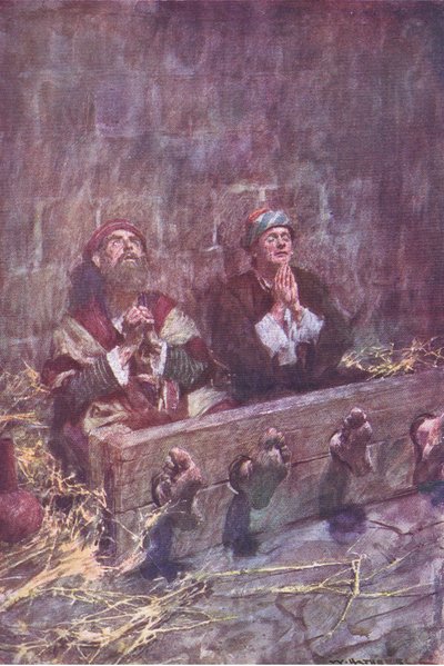 Paul and Silas in prison by William Hatherell