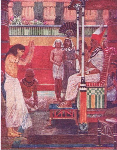 Pharaoh tells his dream to the wise men by William Hatherell