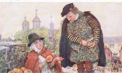 Shakespeare Buys an Orange from a Woman on Tower Hill, from My Magazine by William Hatherell