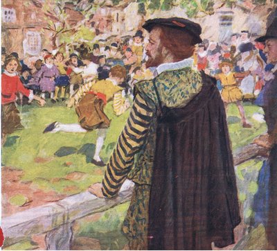 Shakespeare Watching Children Play near Temple Bar, from My Magazine by William Hatherell