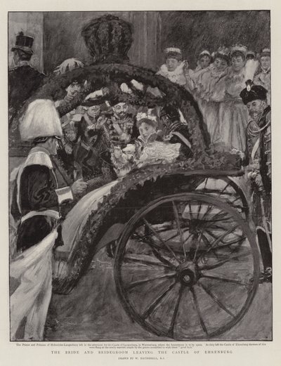 The Bride and Bridegroom Leaving the Castle of Ehrenburg by William Hatherell
