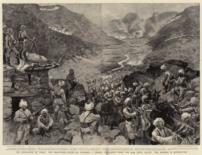 The Evacuation of Tirah, the Rear-Guard Action on 13 December during the March down the Bara River Valley, the Baggage in Difficulties by William Hatherell