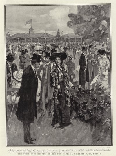 The First Race Meeting on the New Course at Phoenix Park, Dublin by William Hatherell