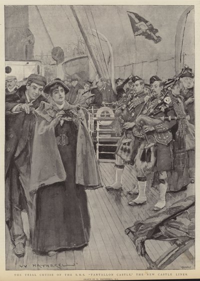 The Trial Cruise of the RMS Tantallon Castle, the New Cruise Liner by William Hatherell