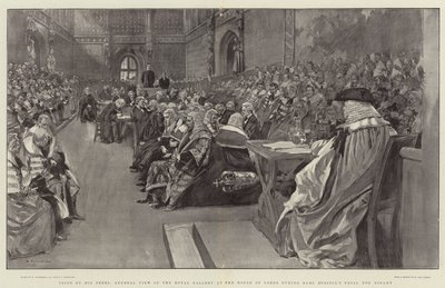 Tried by his Peers, General View of the Royal Gallery at the House of Lords during Earl Russell