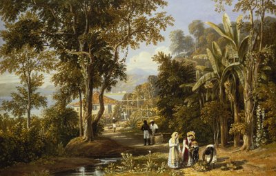 Garden Scene on the Braganza Shore, Rio de Janeiro by William Havell