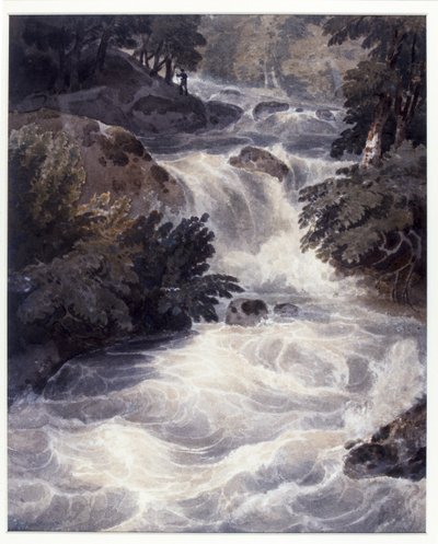 Waterfall at Ambleside, Seen Through a Window by William Havell