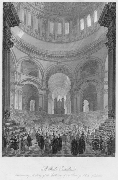 St. Pauls Cathedral. Anniversary Meeting of the Children of the Charity Schools of London by William Haydon Fuge