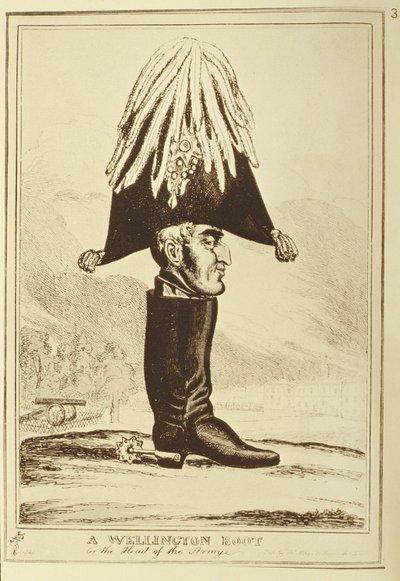 A Wellington Boot, or The Head of the Army, 1827 by William Heath