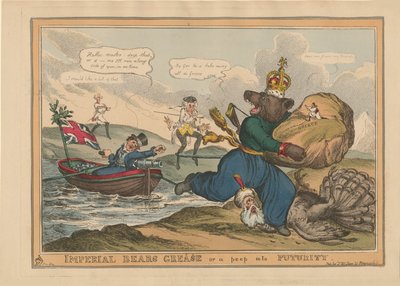 Imperial Bears Grease Greece or a peep into futurity. Caricature on the Russo-Turkish War by William Heath