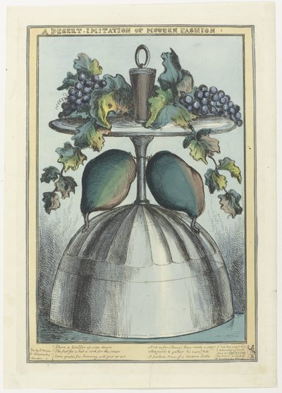Inverted Cup with Cork, Grapes, and Vines on the Foot and Pears on the Stem by William Heath