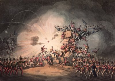 Storming of Ciudad Rodrigo, 19th January, 1813 (aquatinted by Thomas Sutherland) by William Heath