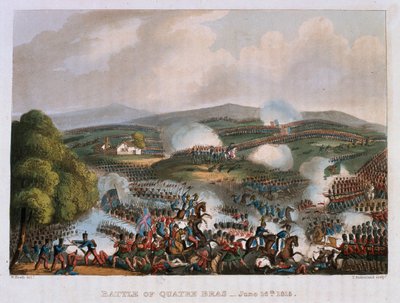 The Battle of Quatre Bras on 16th June, 1815, engraved by Thomas Sutherland by William Heath