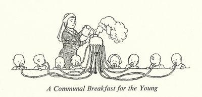 A Communal Breakfast for the Young by William Heath Robinson
