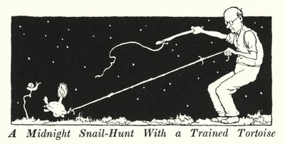 A Midnight Snail-Hunt With a Trained Tortoise by William Heath Robinson
