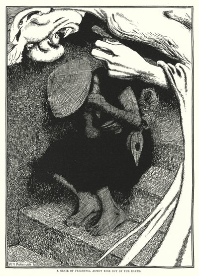 A Genie of Frightful Aspect Rose Out of the Earth by William Heath Robinson