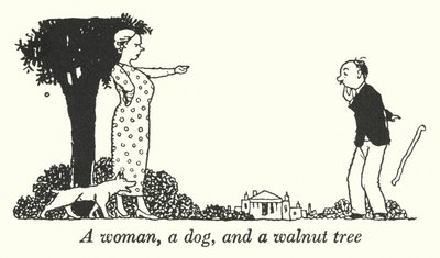 A Woman, a Dog, and a Walnut Tree by William Heath Robinson