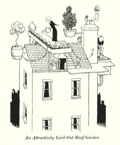 An Attractively Laid-Out Roof-Garden by William Heath Robinson