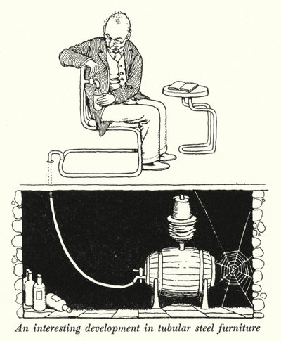 An Interesting Development in Tubular Steel Furniture by William Heath Robinson