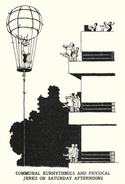 Communal Eurhythmics and Physical Jerks on Saturday Afternoons by William Heath Robinson