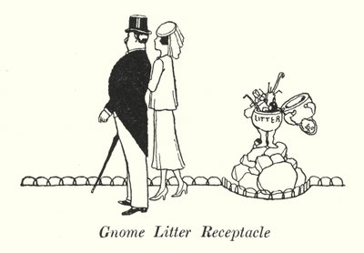 Gnome Litter Receptacle by William Heath Robinson