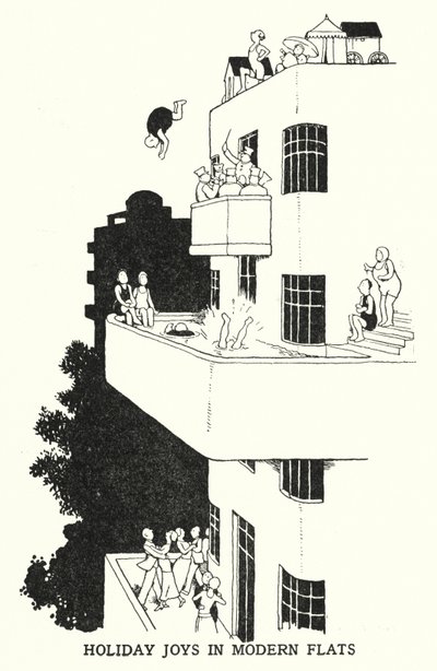 Holiday Joys in Modern Flats by William Heath Robinson