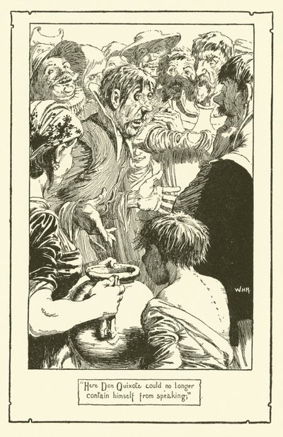 Illustration for Don Quixote by William Heath Robinson