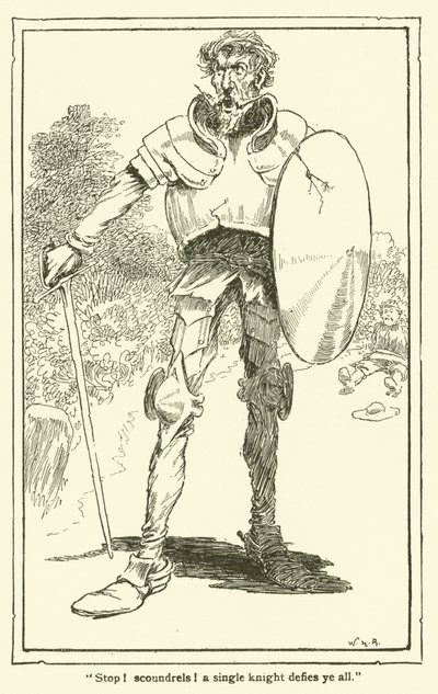 Illustration for Don Quixote by William Heath Robinson