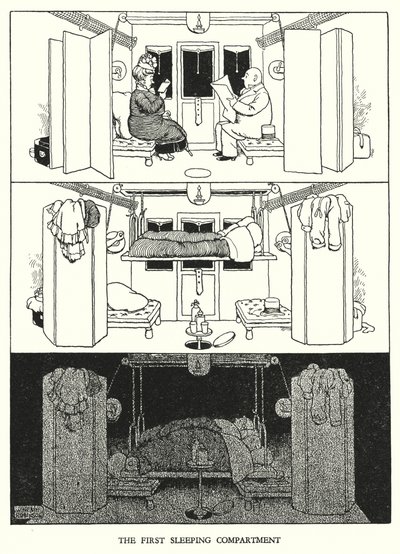 Illustration for Railway Ribaldry by W Heath Robinson by William Heath Robinson