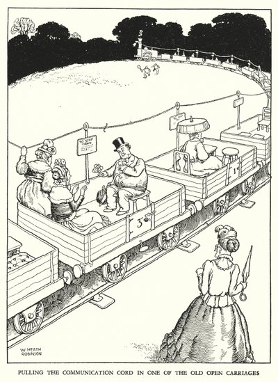 Illustration for Railway Ribaldry by W Heath Robinson by William Heath Robinson