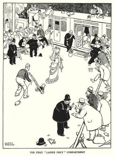 Illustration for Railway Ribaldry by W Heath Robinson by William Heath Robinson