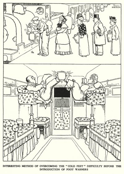 Illustration for Railway Ribaldry by W Heath Robinson by William Heath Robinson